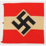 German military interest Hitler Youth wall banner, 97cm x 96cm :For Further Condition Reports Please