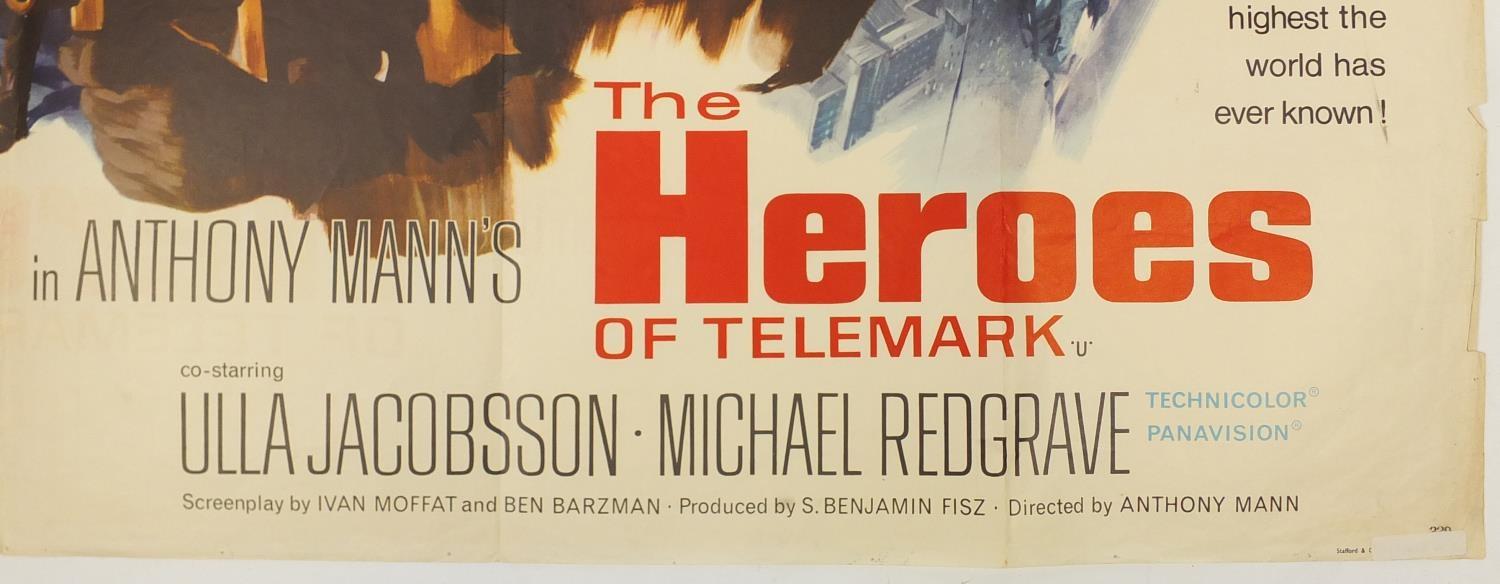 Two vintage The Heroes of Telemark UK quad film posters, printed in England, Stafford & Co, each - Image 3 of 11