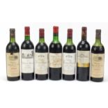 Seven bottles of 1970's/80's Medoc red wine comprising 1970 Chateau Cissac, two bottles of 1983