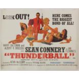Vintage James Bond 007 Thunderball UK film poster, printed in England Stafford & Co, Nottingham