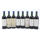 Eight bottles of red wine comprising five bottles of 1998 Haut-Passeloup Margaux and three bottles