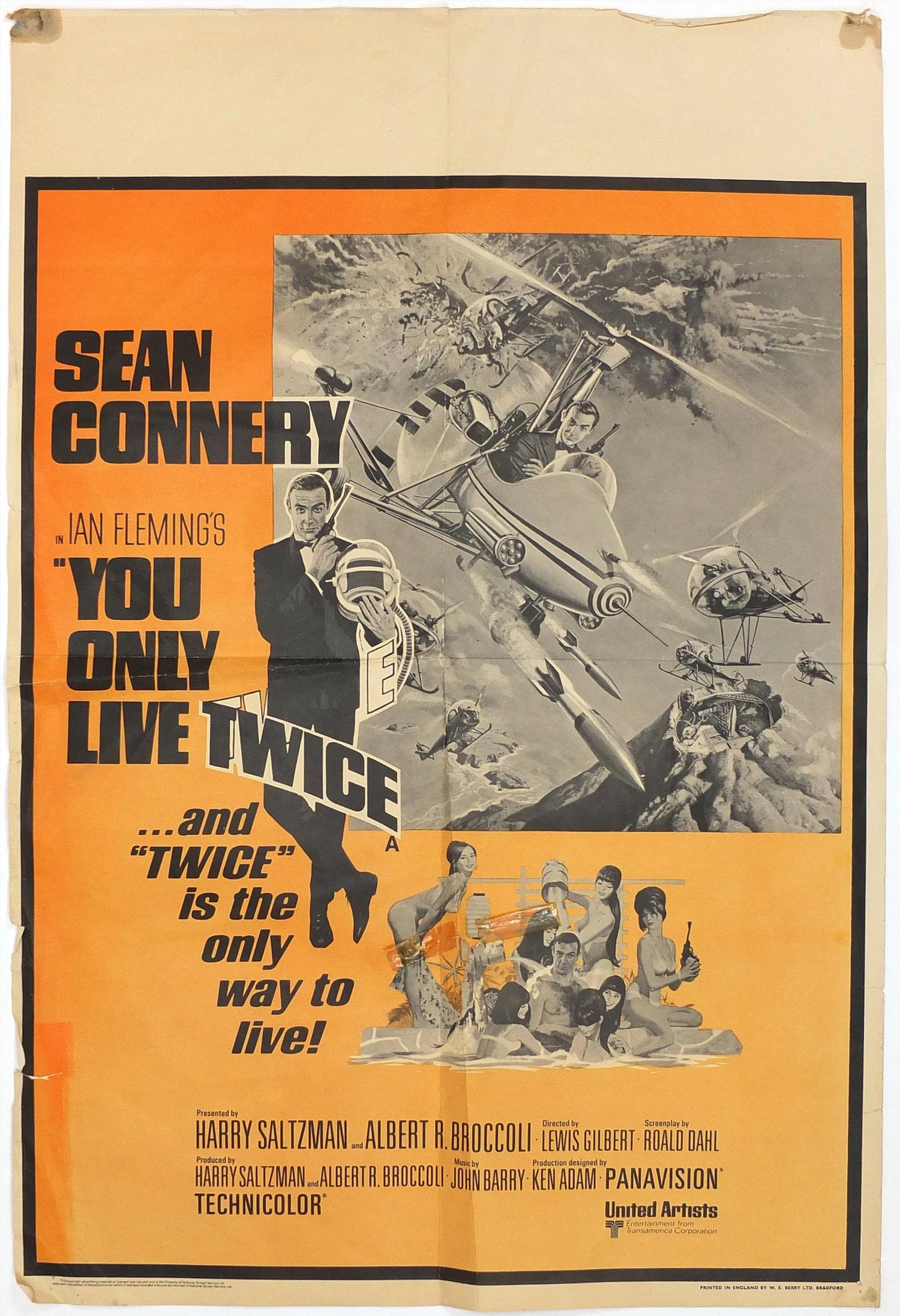 Vintage James Bond 007 You Only Live Twice UK film poster, 75cm x 50.5cm :For Further Condition