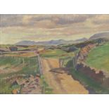 Alan Sorrell 1934 - At Thingvellir, Iceland, oil on canvas, inscribed verso framed 44cm x 32cm :