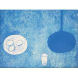 William Scott - Blue still life, 1970's lithograph in colour, published for PSA Supplies Division by