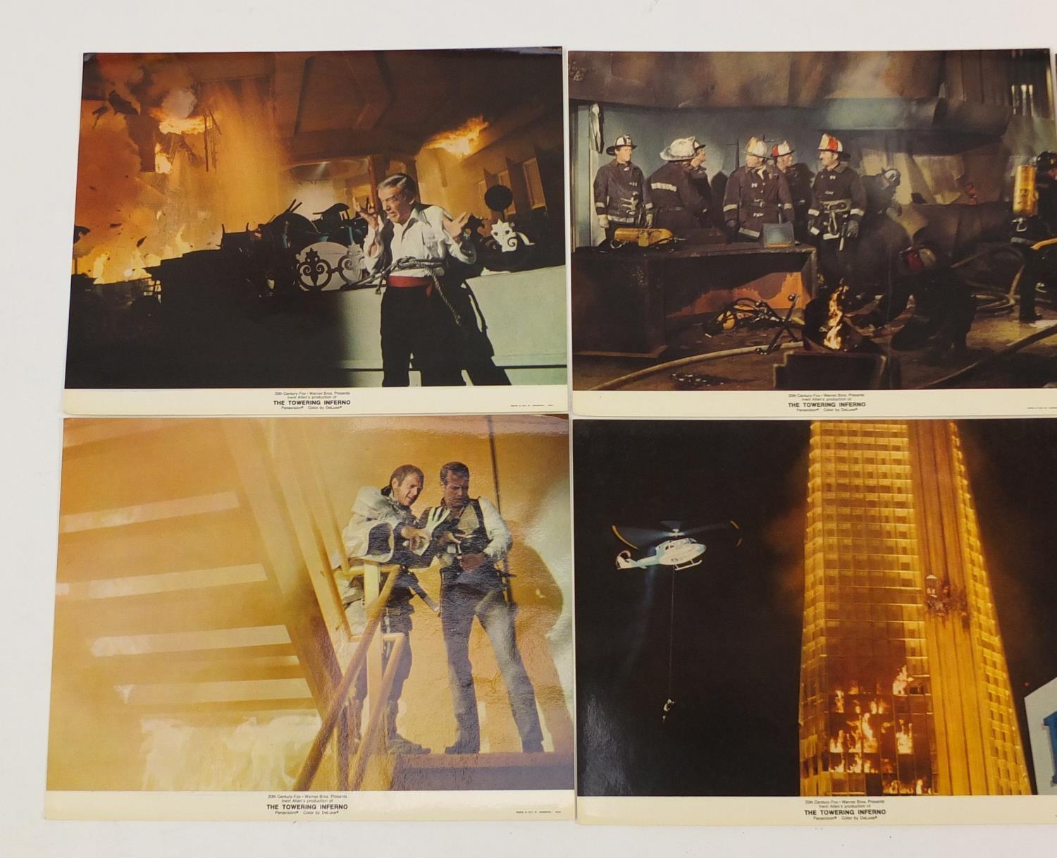 Two vintage The Towering Inferno UK quad film posters and six Warner Bros stills, the posters - Image 3 of 16