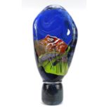 Large colourful glass sculpture of Uluru by James Carcuss, etched and marked and dated 1991 to the