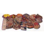 Collection of Afghan embroidered Fez hats :For Further Condition Reports Please visit Our Website,