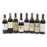 Eight bottles of red wine including 1986 Forman Cabernet Sauvignon, 1983 Chateau Grand Mazerolles,