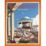 The Bandstand, contemporary Pop art style pencil signed print bearing an indistinct signature,