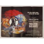 Vintage James Bond 007 The Living Daylights UK quad film poster, 101.5cm x 76cm :For Further