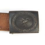 German military interest belt buckle, impressed R STEPER & SOHN 1940 to the leather :For Further