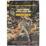Vintage James Bond 007 Moonraker UK film poster, 151cm x 100cm :For Further Condition Reports Please