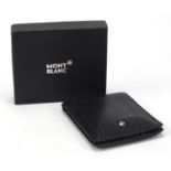 Mont Blanc black leather wallet with dust case and box :For Further Condition Reports Please visit