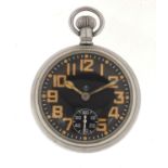 Gentleman's British military issue waltham pocket watch engraved 0552/520-8049, 50mm in diameter :