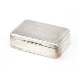 Victorian silver cigar box with hinged lid, by William Neale, Chester 1902, 13.5cm wide, 332.6g :For