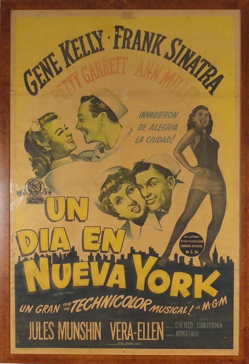 Argentinian On The Town film poster, published by S Springer, framed, 107.5cm x 72.5cm :For - Image 2 of 3