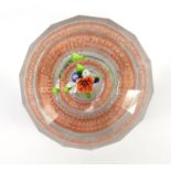 19th century St Louis torsade flower paperweight, 8cm in diameter :For Further Condition Reports