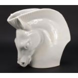 Royal Worcester Art Deco style vase in the form of a stylised horse head, 28cm high :For Further