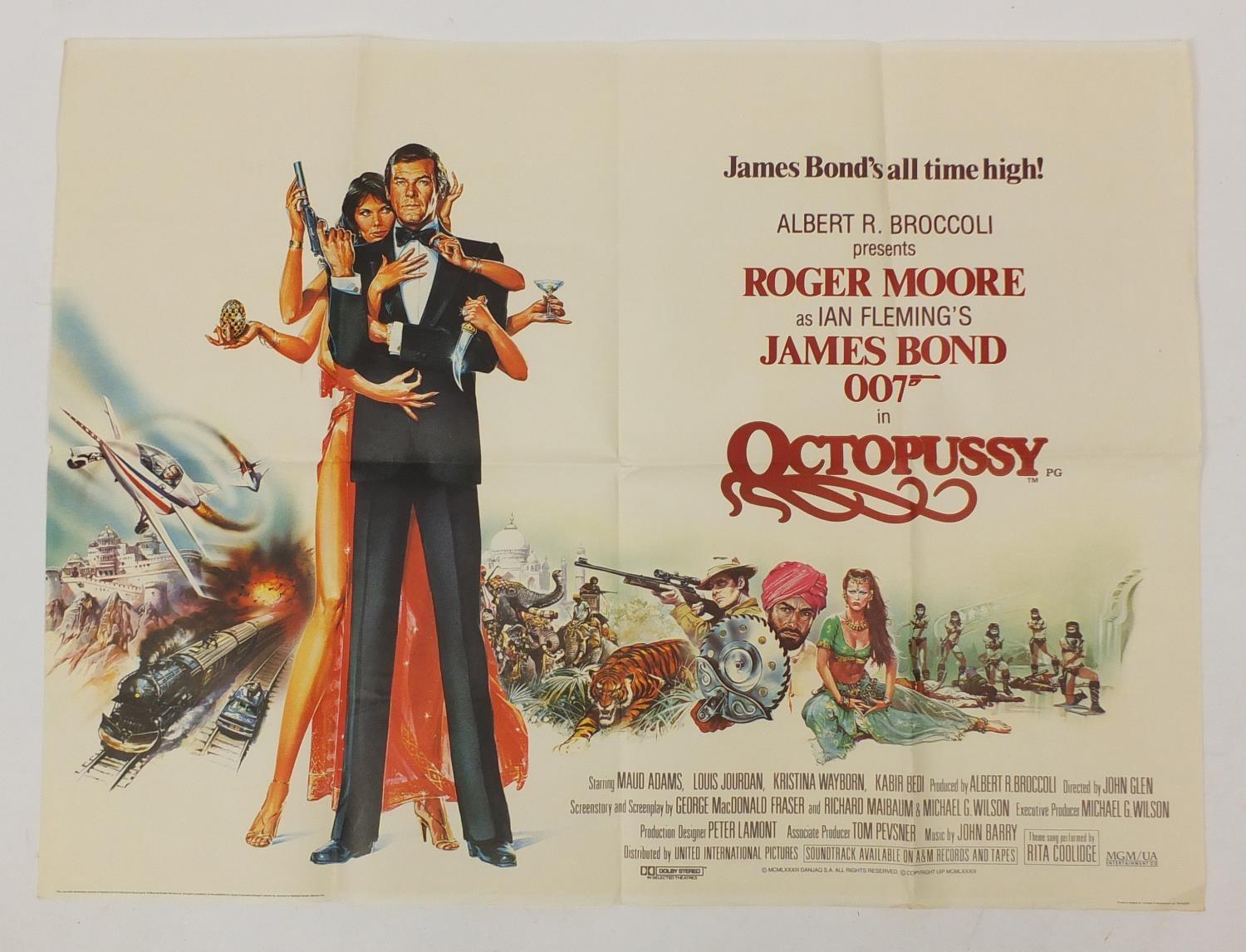 Vintage James Bond 007 Octopussy UK quad film poster, printed by Lonsdale & Bartholomew, 101.5cm x