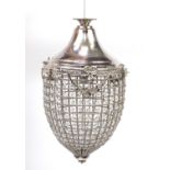 Ornate metal mounted bag chandelier, 60cm high :For Further Condition Reports Please visit Our