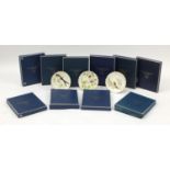 Ten limited edition Royal Worcester Birds of Dorothy Doughty plates with boxes :For Further