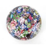 19th century Clichy Scramble paperweight, 7.5cm in diameter :For Further Condition Reports Please