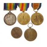Four British military World War I medals including Royal Sussex Regiment and Royal Artillery :For