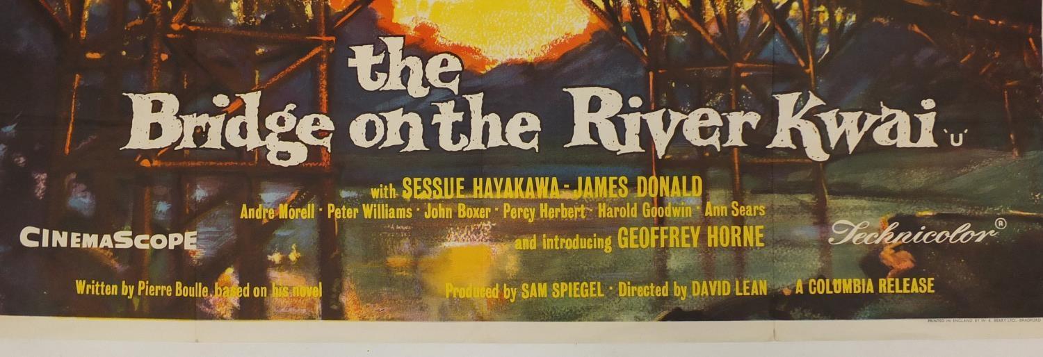 Vintage The Bridge on the River Kwai UK quad film poster, printed by W E Berry, 101.5cm x 76cm : - Image 2 of 4