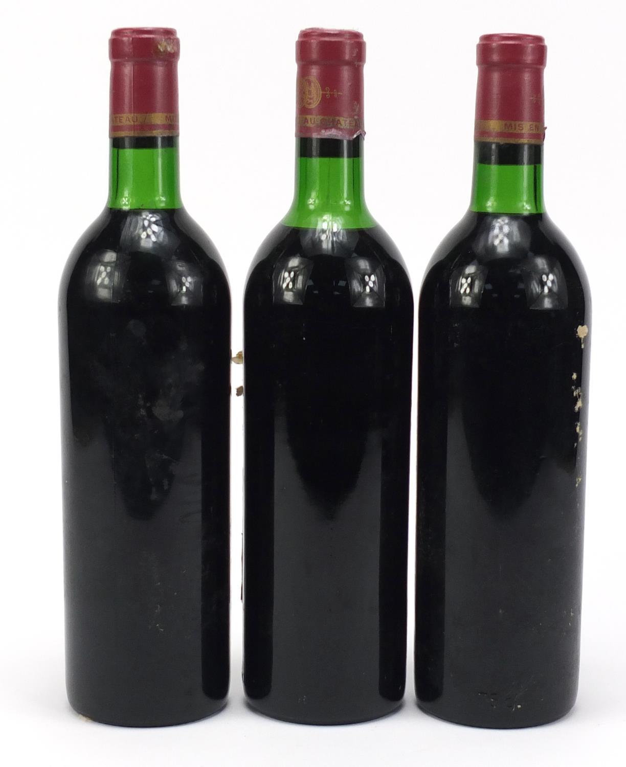 Three bottles of 1969 Chateau Anseillan Pauillac red wine :For Further Condition Reports Please - Image 2 of 2