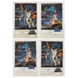 Four Star Wars one sheet A New Hope film posters comprising two style B and two style C :For Further