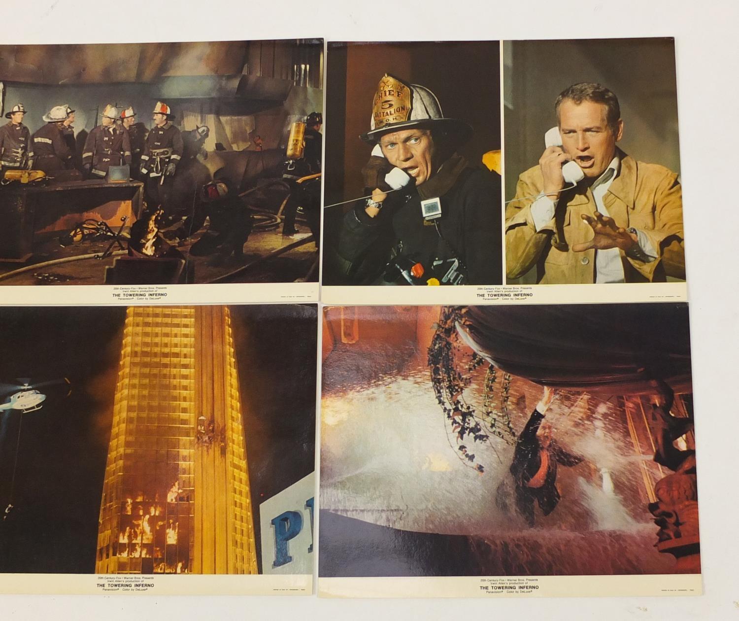 Two vintage The Towering Inferno UK quad film posters and six Warner Bros stills, the posters - Image 4 of 16