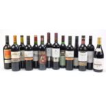 Fourteen bottles of red wine including Shiraz, Medoc and Merlot :For Further Condition Reports