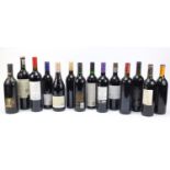 Fourteen bottles of red wine including Cabernet Sauvignon, Chateau Barit, 1978 Leo Buring Shiraz and