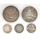 Five antique silver coins : For Further Condition Reports Please visit Our Website, Updated Daily
