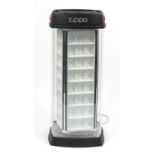 Zippo lighter illuminated rotating display case, 93cm high : For Further Condition Reports Please