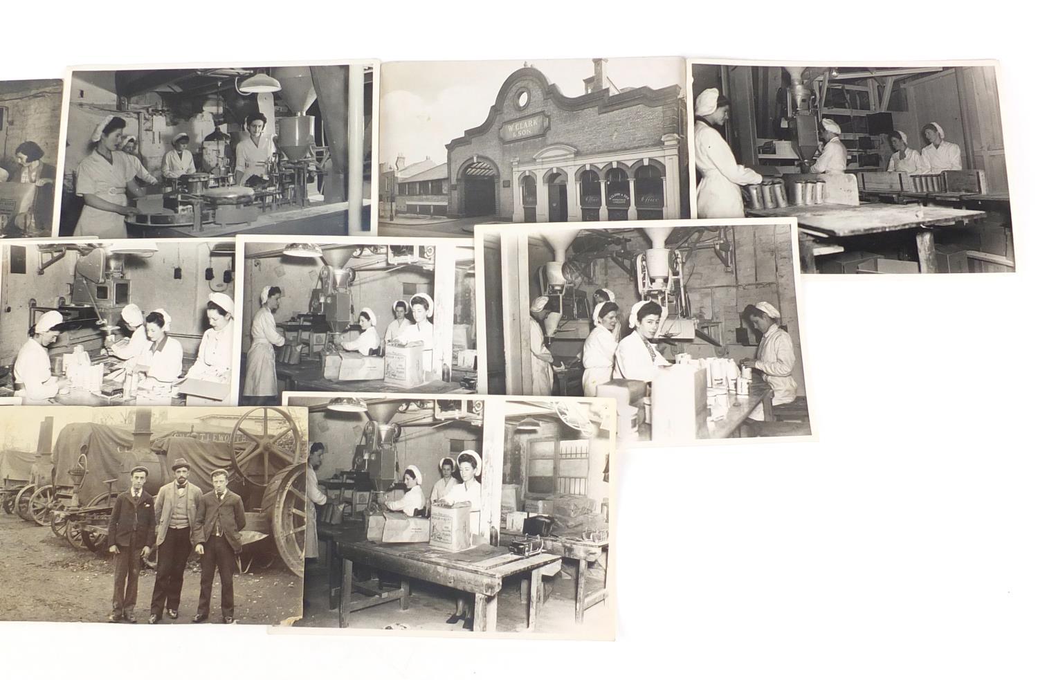 Group of black and white photographs of female factory workers and steam engines : For Further - Image 3 of 3