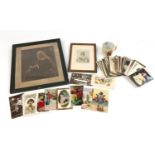 Ephemera and commemorative items including a Queen Victoria Jubilee mug, two prints and