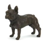 Japanese patinated bronze pug dog, 8cm in length : For Further Condition Reports Please visit Our