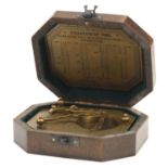 Bronzed sundial compass with case : For Further Condition Reports Please visit Our Website,