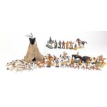 Hand painted lead model cowboys and Indians : For Further Condition Reports Please visit Our