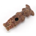 Peruvian terracotta burial doll, 9cm in length : For Further Condition Reports Please visit Our