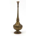 Brass rosewater dropper, 31cm high : For Further Condition Reports Please visit Our Website, Updated