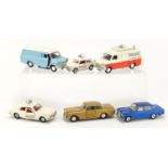 Vintage Dinky die cast vehicles including Ford Zodiac and Ford Transit van : For Further Condition