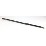 Indian ebonised sword stick, 88cm high : For Further Condition Reports Please visit Our Website,