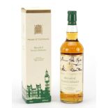Bottle of House of Commons whiskey with four signatures, including John Major and Tony Blair :For