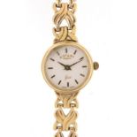 Ladies 9ct gold Rotary wristwatch with 9ct gold strap, 15.2g :For Further Condition Reports Please