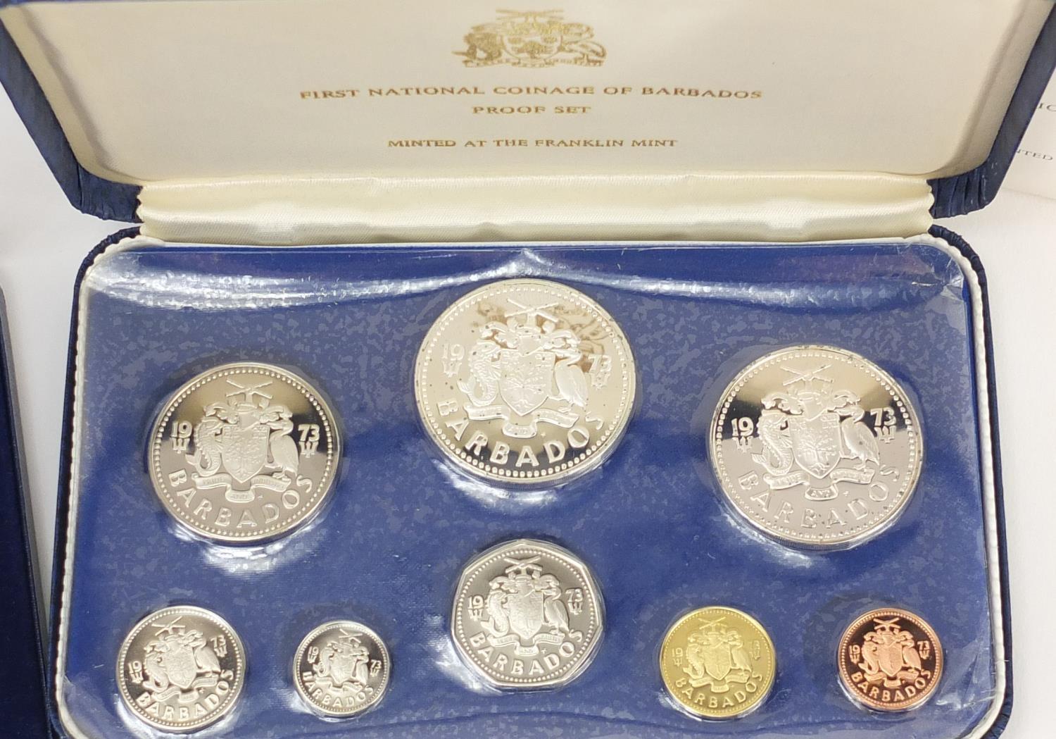 Queen's birthday silver ingot and two Barbados proof coin sets :For Further Condition Reports Please - Image 4 of 6