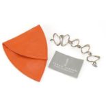Designer silver Zion bracelet by Sarah Jordan, 20cm in length, with paperwork and leather case :