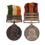 Victorian military South Africa pair awarded to Major G A Shadforth of the Royal Dublin Fusiliers,
