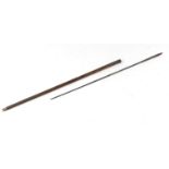 Exotic wood sword stick, 79cm in length :For Further Condition Reports Please Visit Our Website,